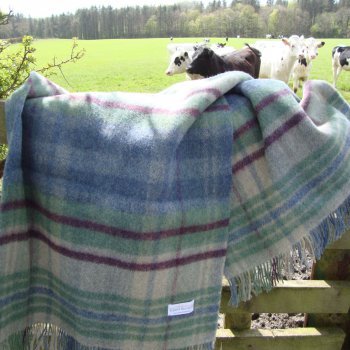 Arbigland Plaid Pure Wool Blanket