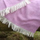Heather Herringbone Shetland Wool Blanket Throw 04