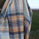 Kintyre Blue Check Shetland Wool Throw 02