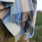 Kintyre Blue Check Shetland Wool Throw 03