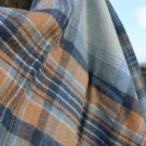 Kintyre Blue Check Shetland Wool Throw 04