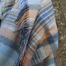 Kintyre Blue Check Shetland Wool Throw 06