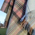 Kintyre Green Check Shetland Wool Throw 02