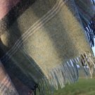 Kintyre Green Check Shetland Wool Throw 06