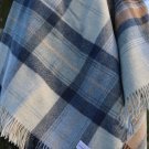 Skye Blue Check Shetland Wool Throw 03