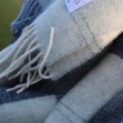 Skye Blue Check Shetland Wool Throw 05