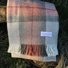 Skye Coral Check Shetland Wool Throw 01