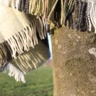 Skye Green Check Shetland Wool Throw 02