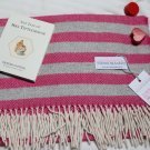 Georgina Stripe Cashmere Mix Pink Baby Blanket 03
