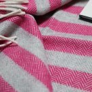 Georgina Stripe Cashmere Mix Pink Baby Blanket 04