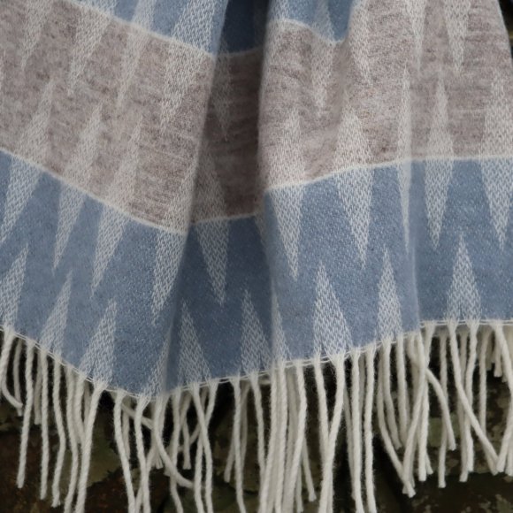 Blue Mist Snowdonia Pure New Wool Blanket Throw 01