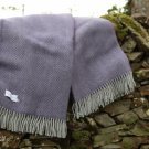 Lavender Grey Herringbone Pure New Wool 02