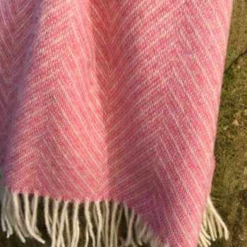 Pink Herringbone Blanket