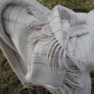 Beige Multi Stripe Merino Lambswool Blanket Throw 03