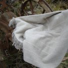 Beige Pinstripe Merino Lambswool Blanket Throw 06