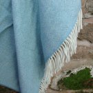 Blue Parquet Merino Lambswool Blanket Throw 05