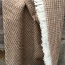 Brown Ochre Croft Waffle Merino Wool Blanket Throw 05