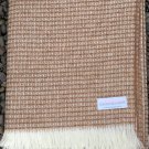 Brown Ochre Croft Waffle Merino Wool Blanket Throw 06