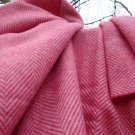 Cerise Herringbone Merino Lambswool Blanket Throw 03