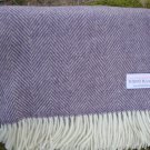 Clover Herringbone Merino Lambswool Blanket Throw 04