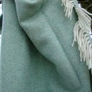 Eucalyptus Herringbone Merino Lambswool Blanket Throw 03