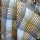 Grey Gold Melbourne Check Merino Lambswool Blanket Throw 04