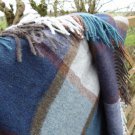 Pateley Blue Merino Lambswool Blanket Throw 02