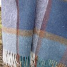 Pateley Blue Merino Lambswool Blanket Throw 03