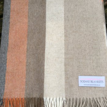 Saffron Harley Stripe Merino Lambswool Throw