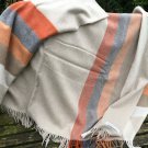 Saffron Harley Stripe Merino Lambswool Blanket Throw 02