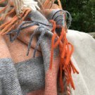 Saffron Harley Stripe Merino Lambswool Blanket Throw 04