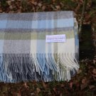 Portree Duck Egg Grey Check Merino Throw 06