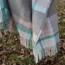 Portree Rose Natural Check Merino Throw 02