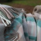 Portree Rose Natural Check Merino Throw 03