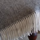 Diamond Herringbone Natural Grey Alpaca Throw Blanket 04