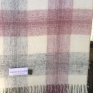 Blush Pink Meadow Check Pure New Wool Blanket 02