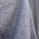 Charcoal Silver Herringbone Pure New Wool Blanket Throw 05