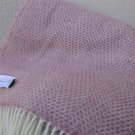 Dusky Pink Beehive Pure New Wool Blanket Throw 02