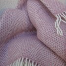 Dusky Pink Beehive Pure New Wool Blanket Throw 03