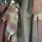 Dusky Pink Beehive Pure New Wool Blanket Throw 06