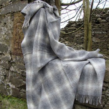 Natural Brown Ombre Undyed Blanket