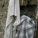 Natural Brown Ombre Pure New Wool Blanket Throw 05