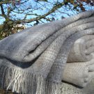 Natural Brown Ombre Pure New Wool Blanket Throw 06