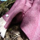 Rosewood Fishbone Pure New Wool Blanket Throw 03