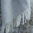 Silver Grey Beehive Pure New Wool Blanket 04
