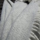 Silver Grey Beehive Pure New Wool Blanket 05