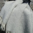 Silver Grey Beehive Pure New Wool Blanket 06