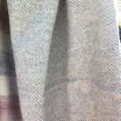 Silver Grey Herringbone Pure New Wool Blanket Throw 03