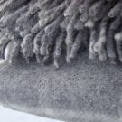 Soft Grey Chequered Check Pure New Wool Blanket 04