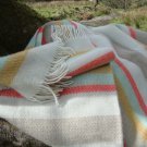 Spring Stripe Pure New Wool Blanket Throw 04